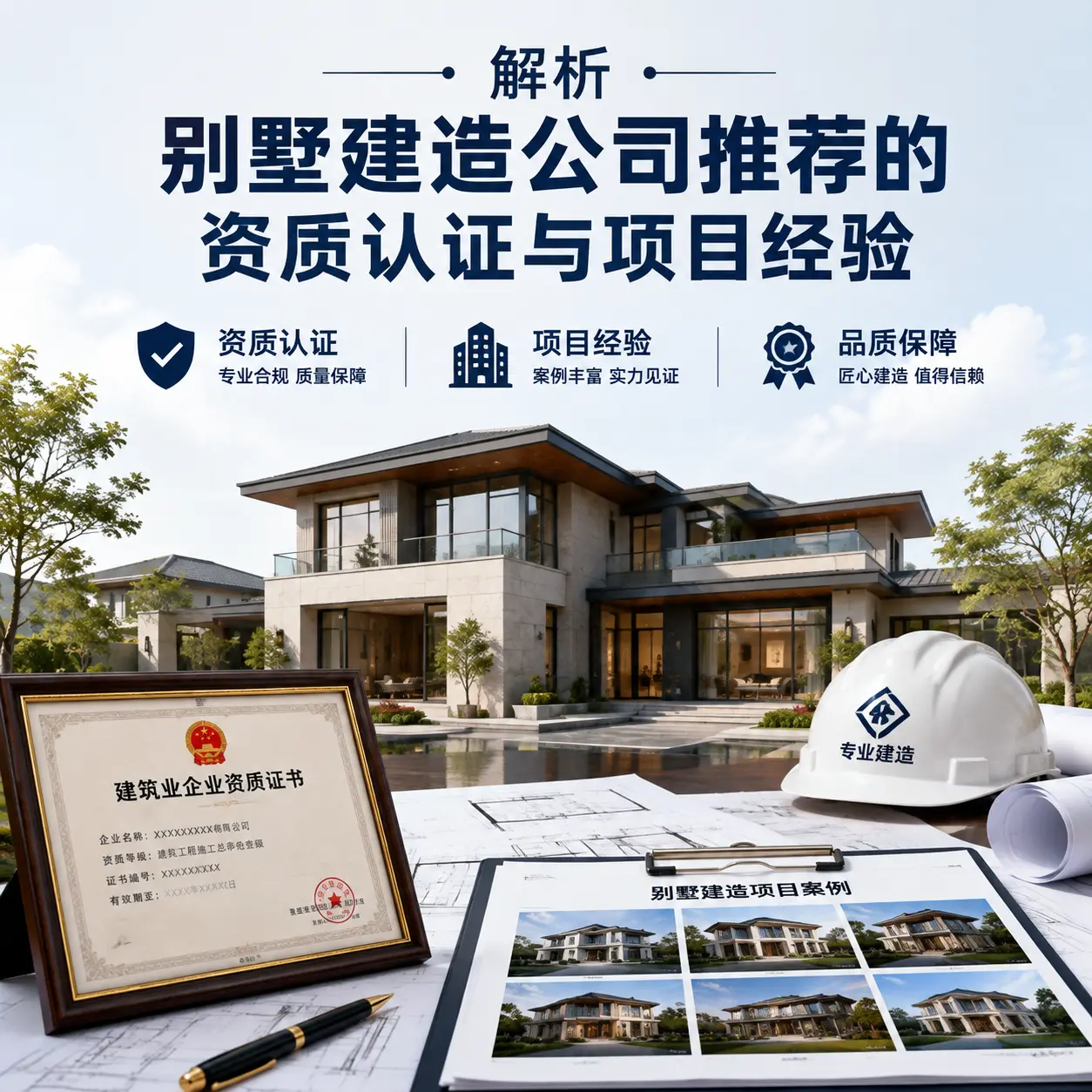 解析 玉屏 别墅建造公司推荐的资质认证与项目经验