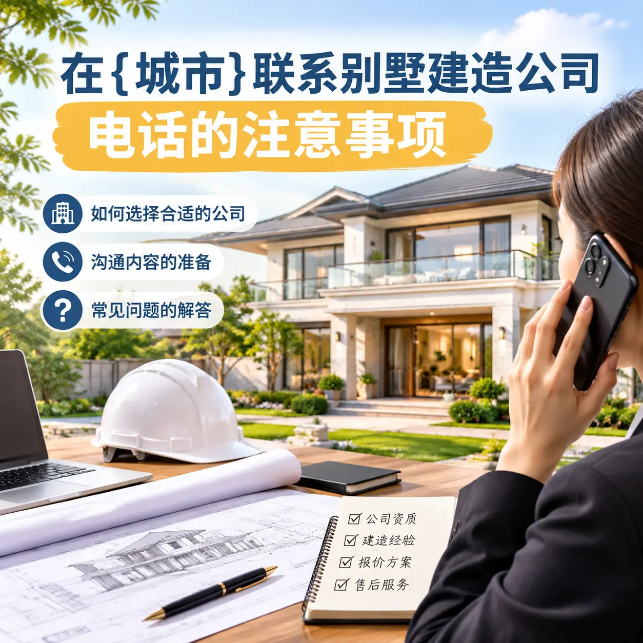 在玉屏联系别墅建造公司电话的注意事项